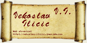 Vekoslav Iličić vizit kartica